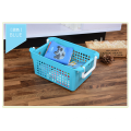 Wholesale eco-friendly high quality reusable plastic basket storage with handle